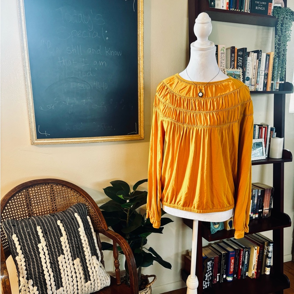 Golden/Yellow Long Sleeved Blouse
